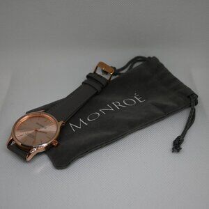 Maestro Monroe Classique W's Watch in Sunburst Solerose Grey Leather Rose Gold
